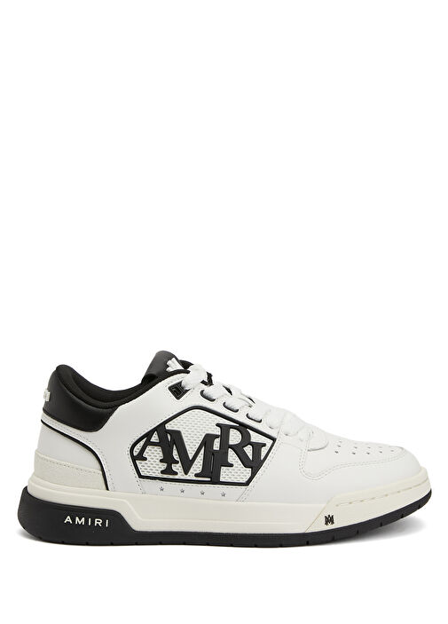 Amiri - Skel Top Low Siyah Beyaz Kadın Deri Sneaker - Siyah-Beyaz
