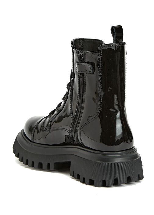 Siyah Kız Çocuk Deri Bot - Görsel 4