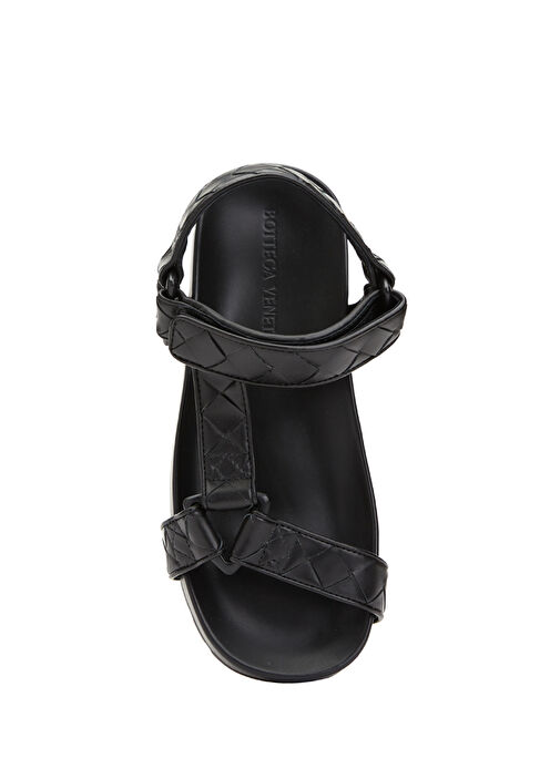 Trip Siyah Erkek Deri Sandalet - Görsel 5