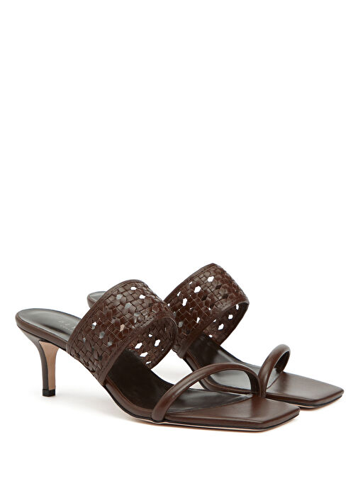 Kahverengi Kadın Deri Terlik - Görsel 3