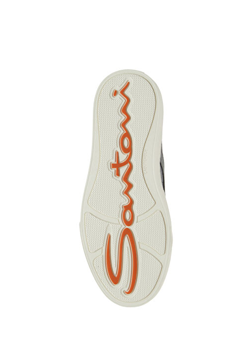 Gri Erkek Deri Sneaker - Görsel 5