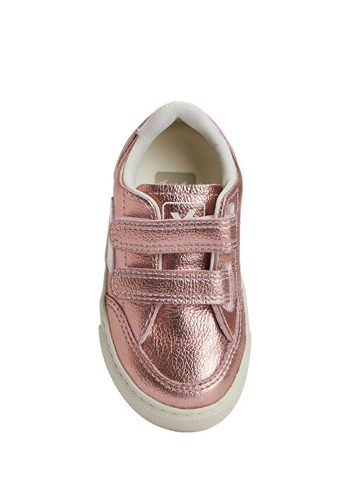 Small V-12 Chromefree Pembe Çocuk Deri Sneaker - Görsel 5