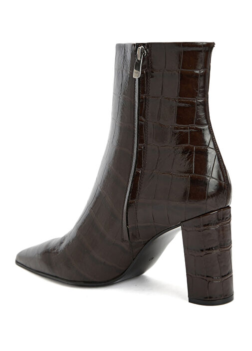 Kahverengi Kadın Deri Bot - Görsel 4