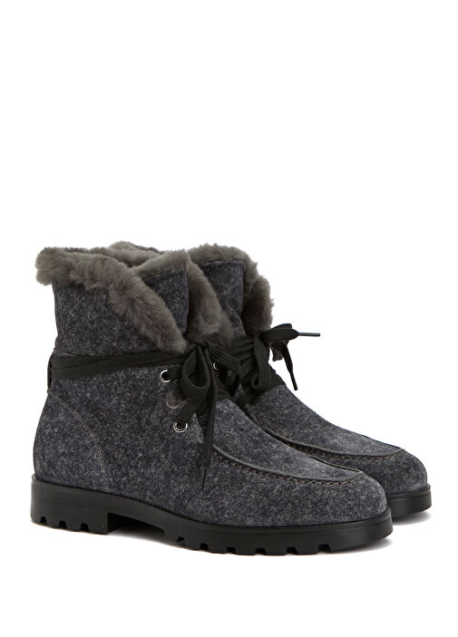 Gri Kadın Süet Bot - Görsel 3