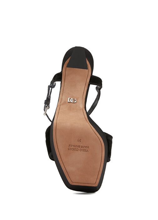 Siyah Platformlu Kadın Sandalet - Görsel 6