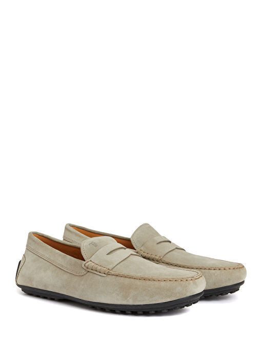 City Gommino Bej Erkek Süet Driver - Görsel 3