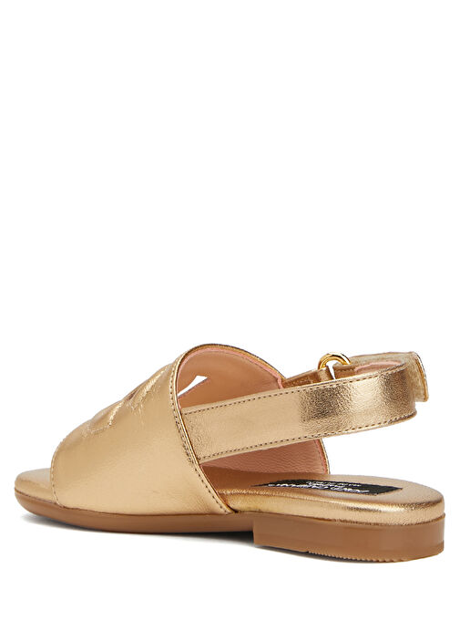 Gold Kız Çocuk Deri Sandalet - Görsel 4