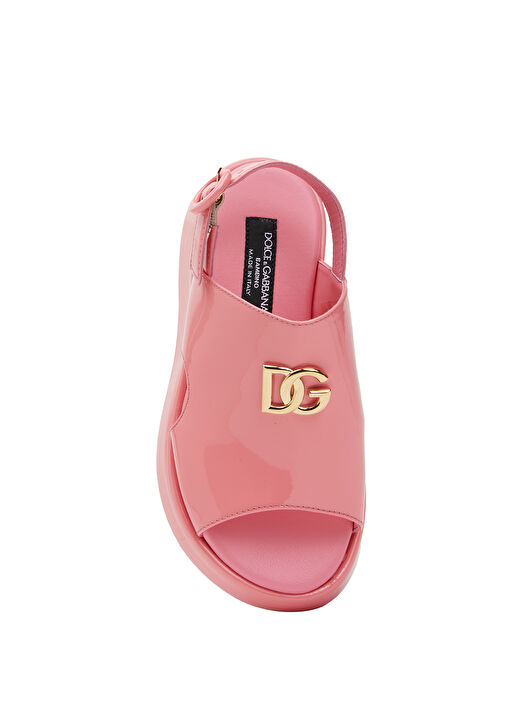 Pembe Kız Çocuk Deri Sandalet - Görsel 5