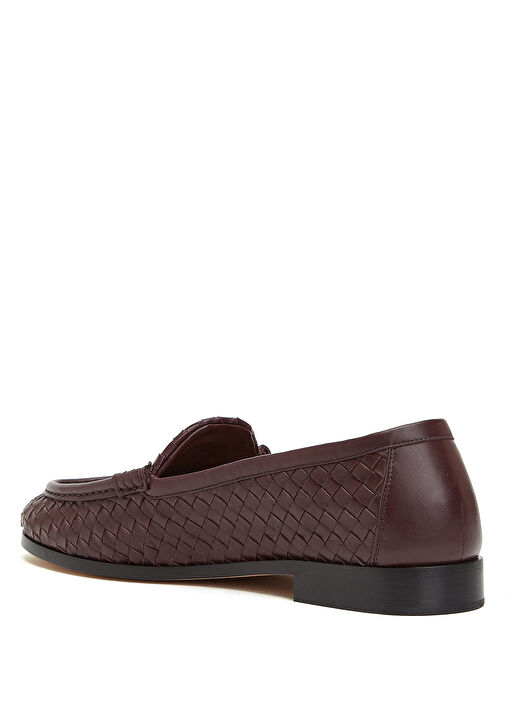 Bottega Veneta Bordo Bottega Veneta Deri Erkek Loafer