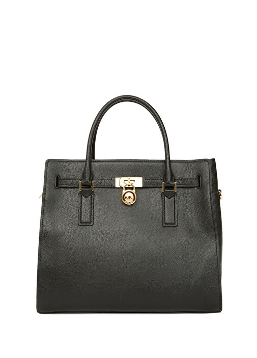 専用 KORS Hamilton MK 2WAY Tote Bag Michael Michael Kors Siyah Kadın Hamilton Siyah Kadın Deri Çanta