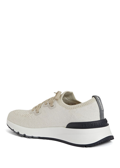 Ekru Çorap Formlu Erkek Sneaker - Görsel 4