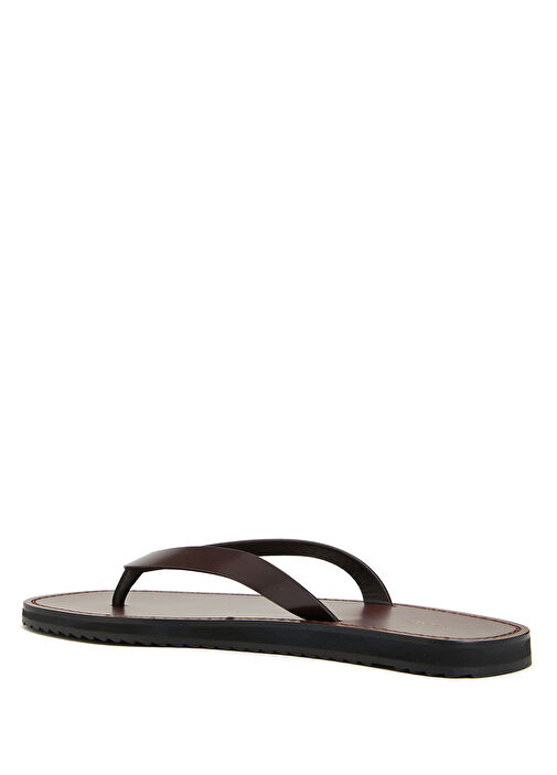 Bordo Kadın Deri Terlik - Görsel 4