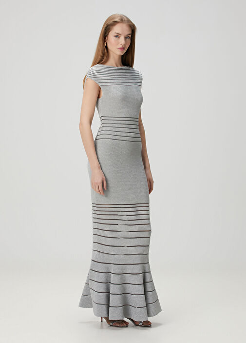 silver metallic dress Olivia Silver Maxi Tube Dress - Silver