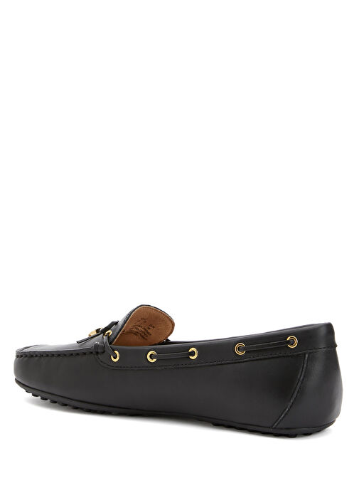 Siyah Kadın Deri Loafer - Görsel 3