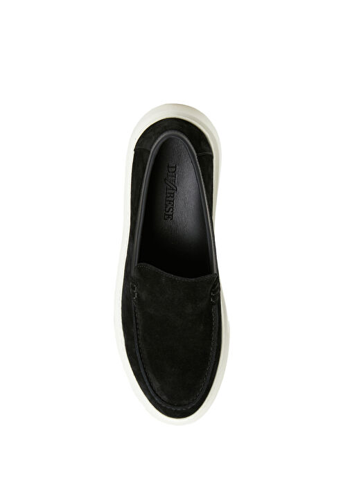 Siyah Erkek Süet Loafer - Görsel 5