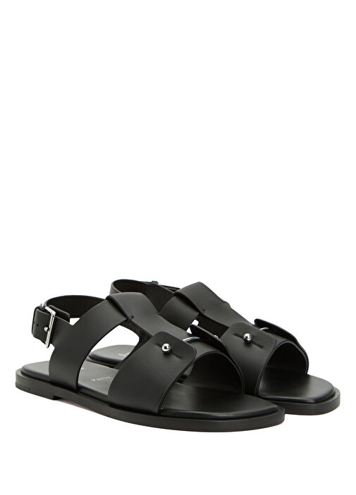 Chambeliss Siyah Erkek Deri Sandalet - Görsel 3