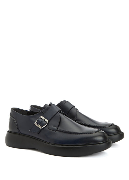 Lacivert Tokalı Erkek Deri Ayakkabı - Görsel 3