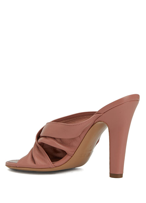 Pembe Kadın Deri Terlik - Görsel 4