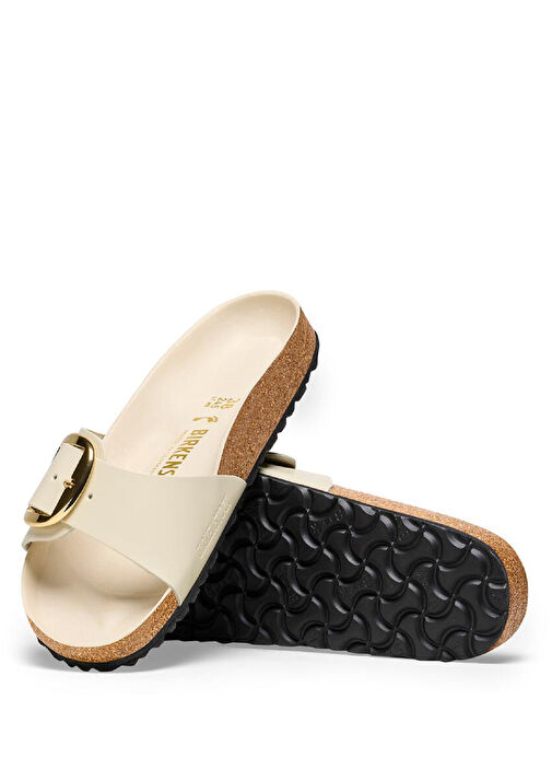 Madrid Ekru Kadın Deri Terlik - Görsel 3