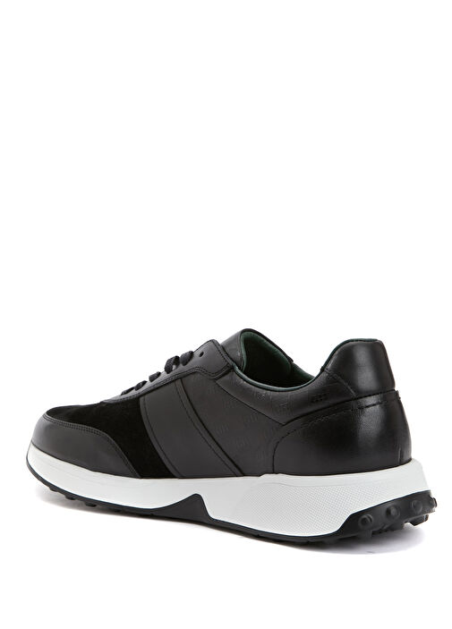 Siyah Erkek Deri Sneaker - Görsel 4