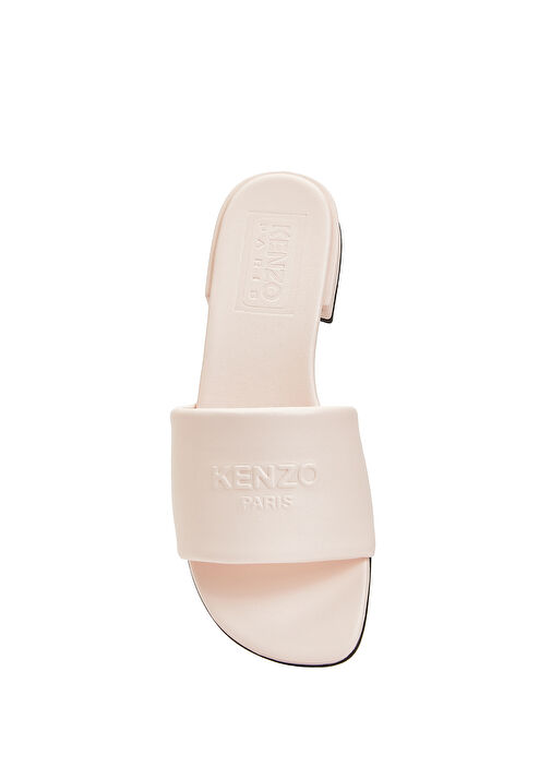 Açık Pembe Kadın Deri Terlik - Görsel 5