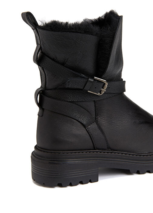 Siyah Kadın Deri Bot - Görsel 13