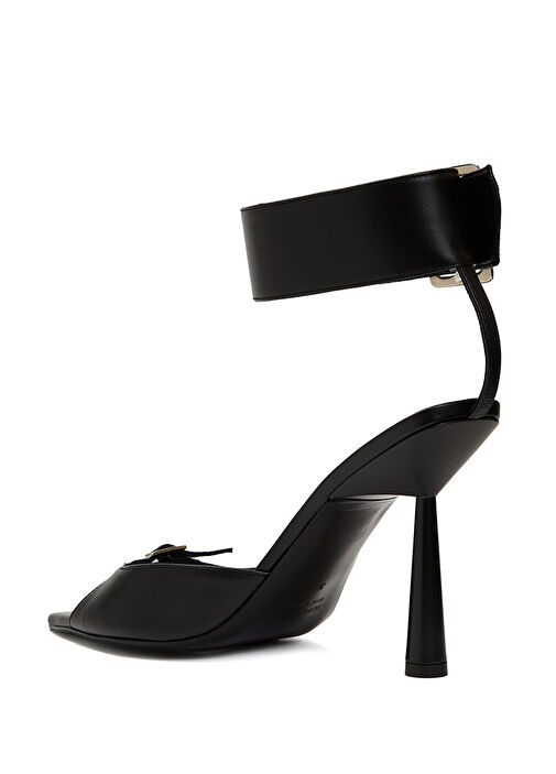 Cami Siyah Kadın Deri Sandalet - Görsel 3