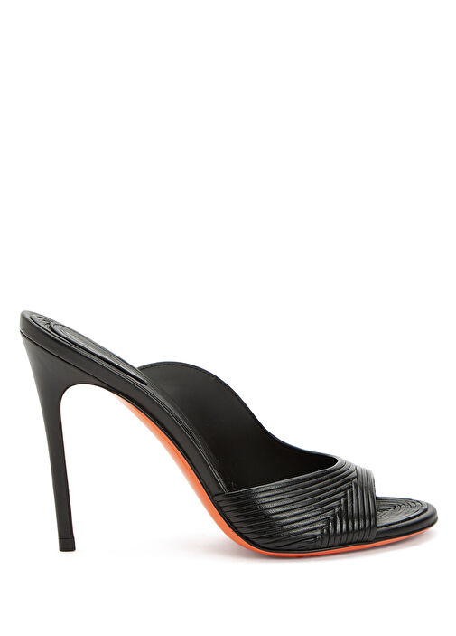 Siyah Kadın Deri Terlik - Görsel 2