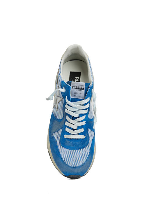 Mavi Beyaz Erkek Deri Sneaker - Görsel 5