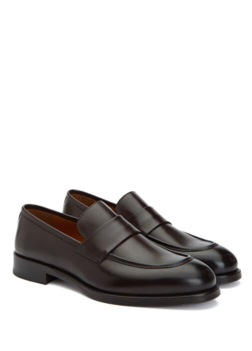 Kahverengi Klasik Makosen Erkek Deri Ayakkabı - Görsel 3