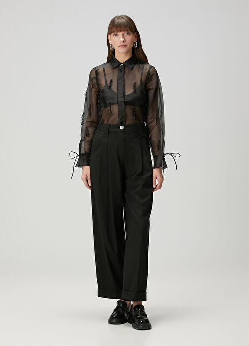 Ganni - Black Organza Shirt
