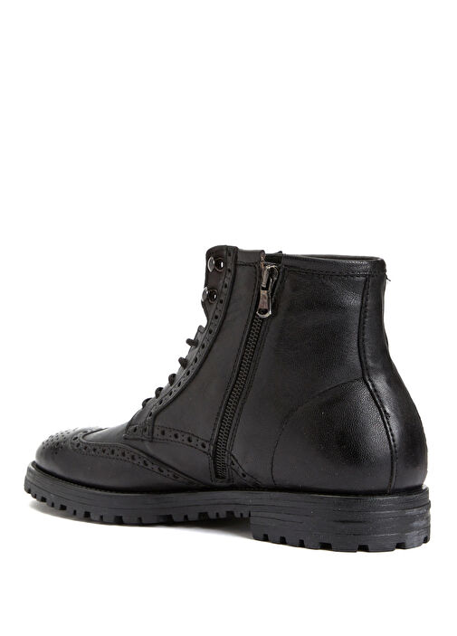 Siyah Erkek Deri Bot - Görsel 4