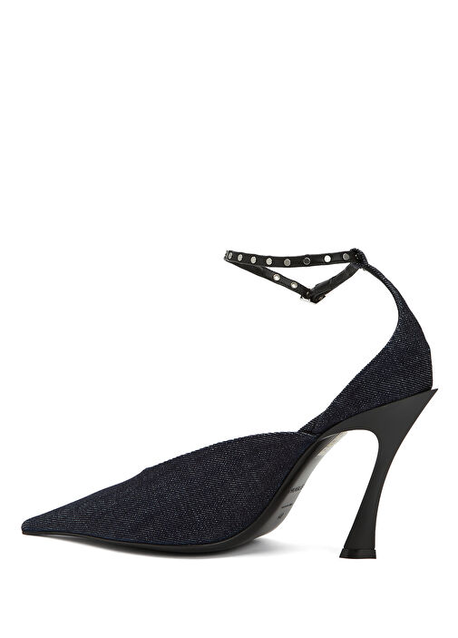 Lacivert Denim Topuklu Ayakkabı - Görsel 4