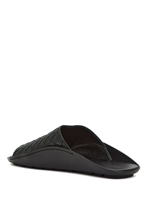 Koyu Yeşil Erkek Deri Sandalet - Görsel 4