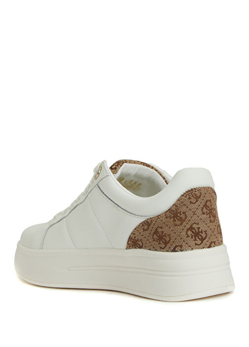 Welli Bej Kahve Kadın Deri Sneaker - Görsel 4