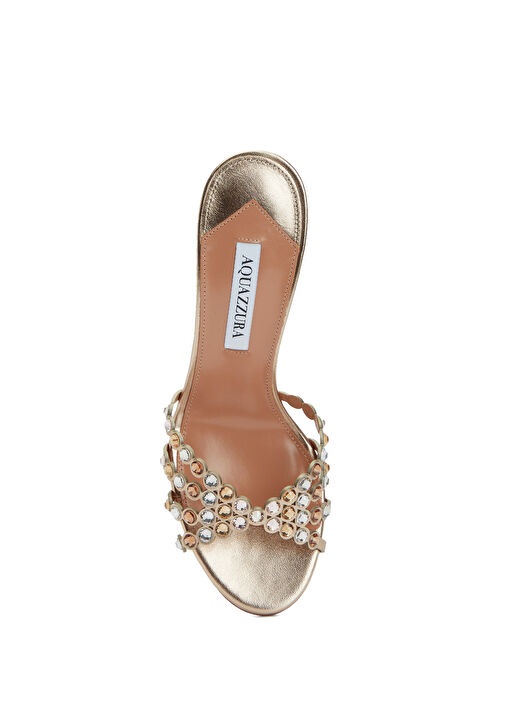 Aquazzura Aquazzura Tequila Gold Kadın Deri Terlik Sandalet & Terlik | Beymen Gold - 5. görsel