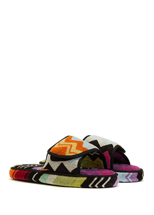 Colorblocked Zikzak Desenli Kadın Terlik - Görsel 3
