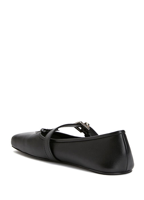 Bel Air Siyah Deri Babet - Görsel 4