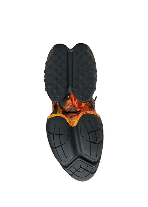 Siyah Desenli Geometrik Tabanlı Erkek Sneaker - Görsel 6