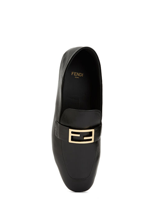 Siyah Kadın Deri Loafer - Görsel 6