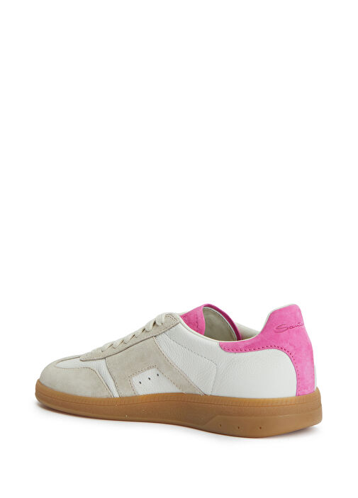 Santoni Santoni Pembe Beyaz Kadın Deri Sneaker Beymen'de! Pembe Beyaz - 4. görsel