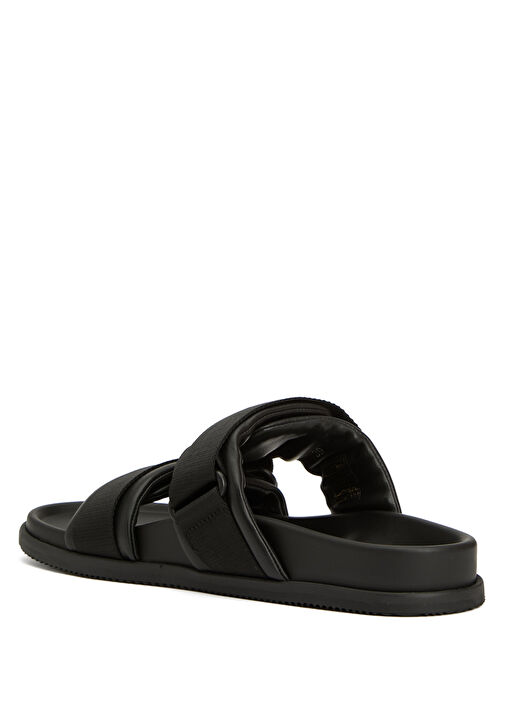 Mon Summer Siyah Kadın Deri Terlik - Görsel 4