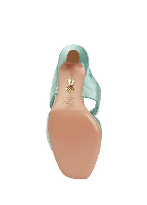 Twist Su Yeşili Kadın Saten Terlik - Görsel 6