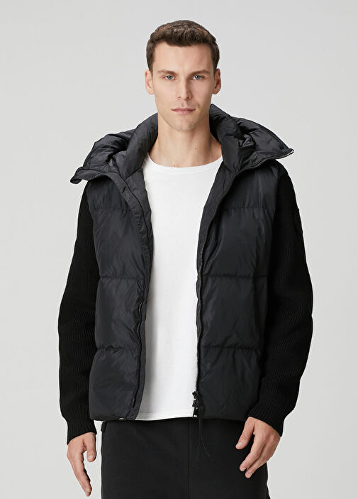 Canada Goose Siyah Erkek HyBridge Grove Siyah Kapüşonlu Mont
