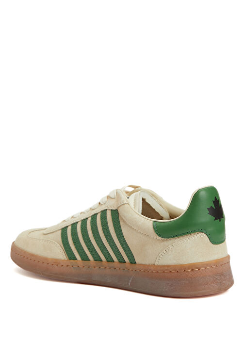 Bej Yeşil Erkek Deri Sneaker - Görsel 4