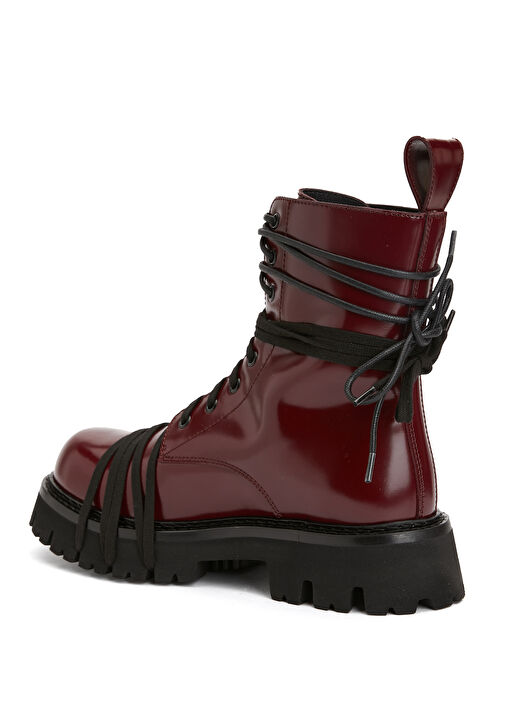 Bordo Kadın Deri Bot - Görsel 4