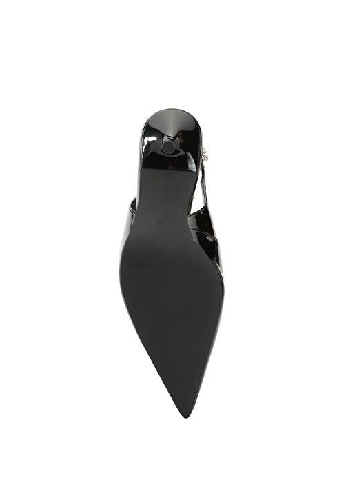 Siyah Taşlı Topuklu Ayakkabı - Görsel 6