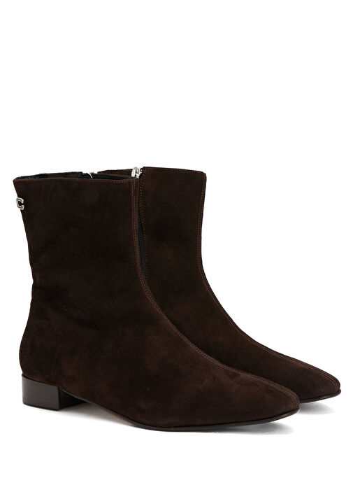 Aiglon Koyu Kahverengi Kadın Deri Bot - Görsel 4