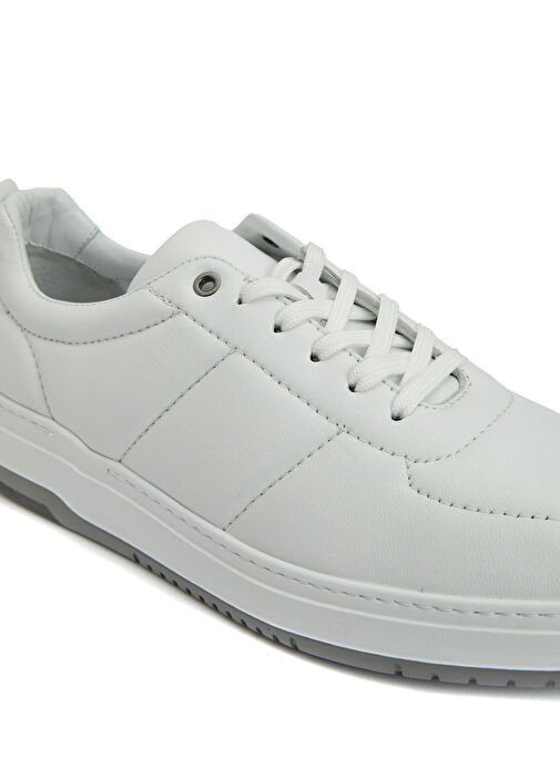 Beyaz Erkek Deri Sneaker - Görsel 7