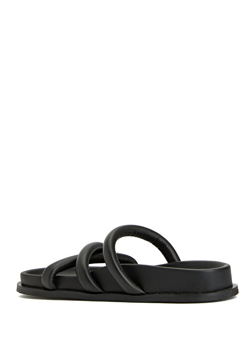 Siyah Kadın Deri Terlik - Görsel 4